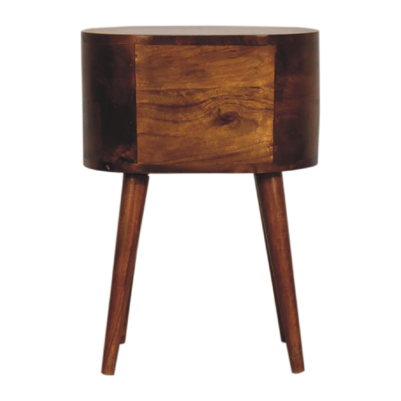 Small Chestnut Rounded Bedside Table