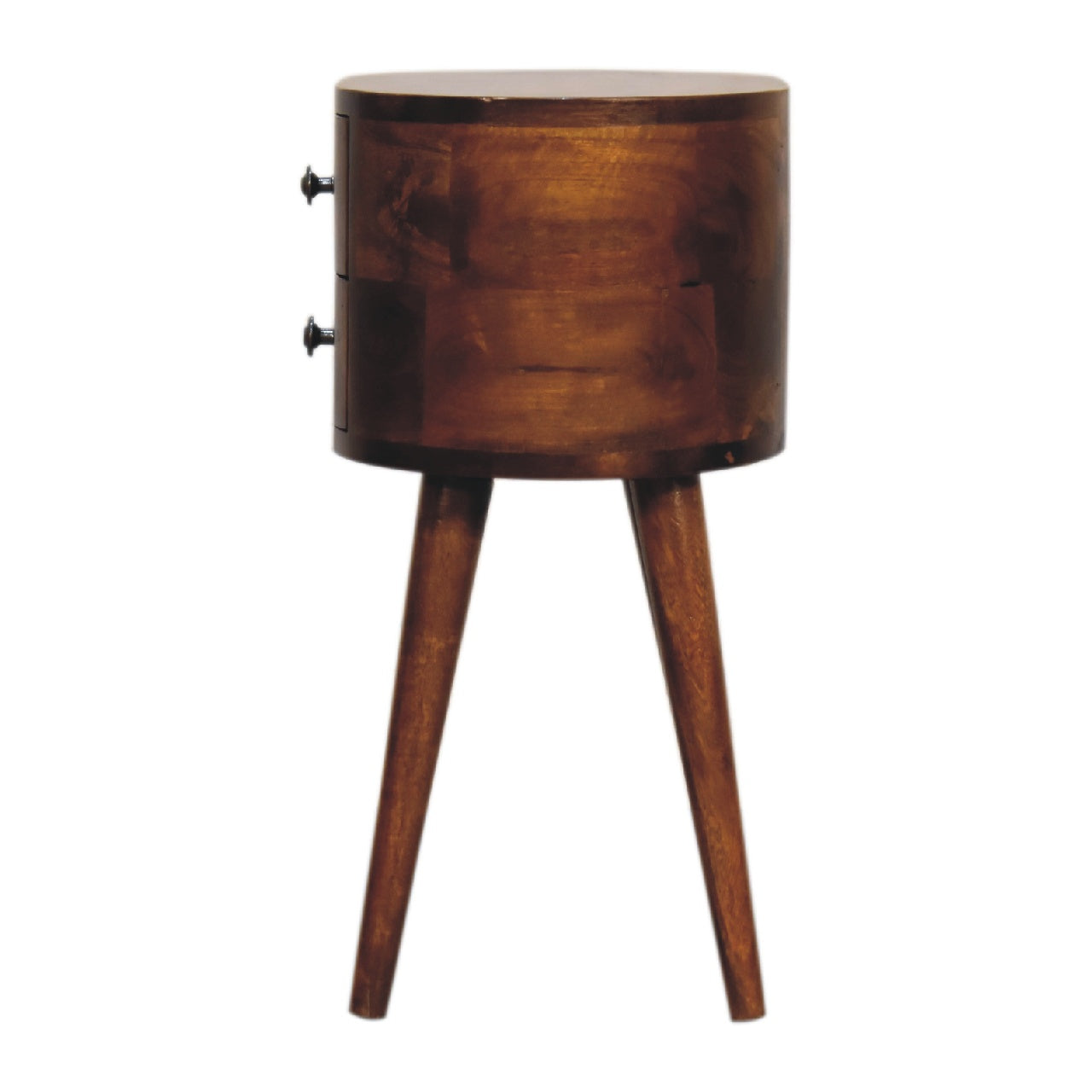 Small Chestnut Rounded Bedside Table