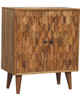 Small Pineapple Mango Wood Cabinet