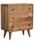 Kunn Mango Wood Chest of Drawers in Oak