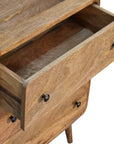 Kunn Mango Wood Chest of Drawers in Oak