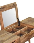 Mango Wood Foldable Mirror Dressing Table