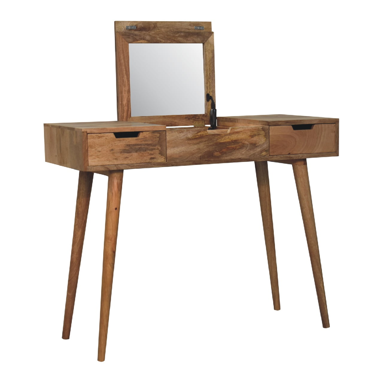 Mango Wood Foldable Mirror Dressing Table