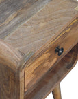 Goa North Mango Wood Bedside Table in Oak