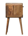 Goa North Mango Wood Bedside Table in Oak