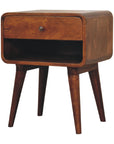 Curve Chestnut Bedside Table