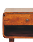 Curve Chestnut Bedside Table