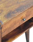 Curve Chestnut Bedside Table