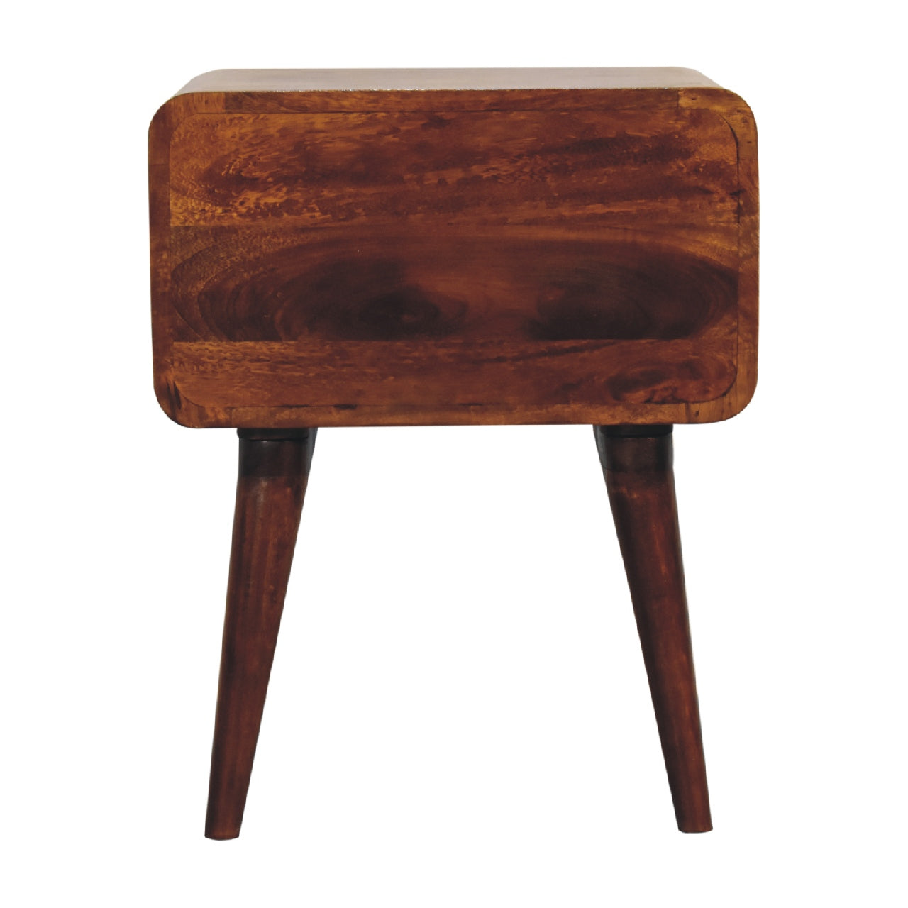 Curve Chestnut Bedside Table