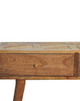 Azra Mango Wood Console Table in Oak