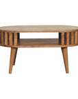 Biwa Mango Wood Coffee Table in Oak