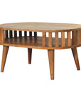 Biwa Mango Wood Coffee Table in Oak