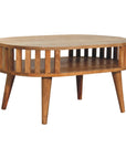 Biwa Mango Wood Coffee Table in Oak