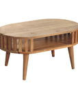 Biwa Mango Wood Coffee Table in Oak