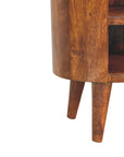 Rounded Chestnut Bedside Table