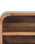 Two Shelf Open Floating Mango Wood Bedside Table