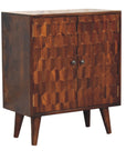 Chestnut Pineapple Carved Cabinet