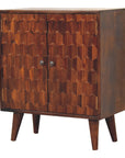 Chestnut Pineapple Carved Cabinet