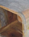 Small Open Floating Mango Wood Bedside Table