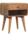 Curve Mango Wood Bedside Table