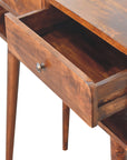 Burundi Mango Wood Console Table in Chestnut