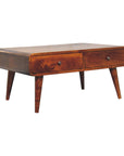 Burundi Mango Wood Coffee Table in Chestnut