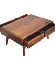 Burundi Mango Wood Coffee Table in Chestnut