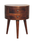 Funen Mango Wood Bedside Table in Chestnut