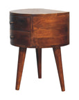 Funen Mango Wood Bedside Table in Chestnut