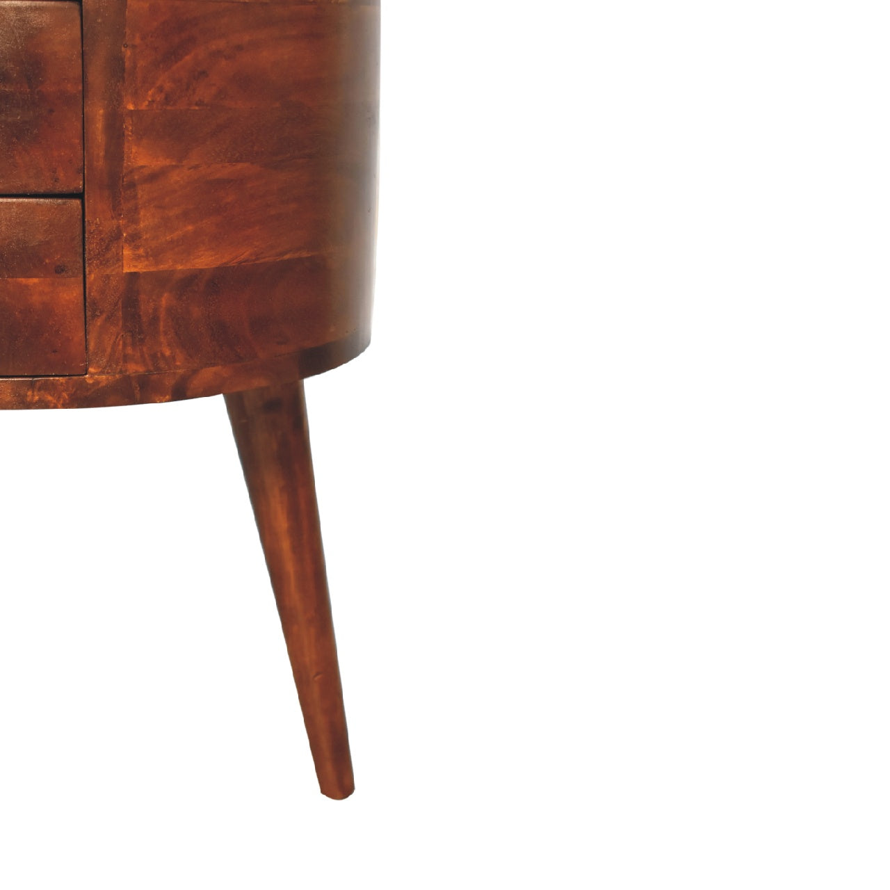 Funen Mango Wood Bedside Table in Chestnut