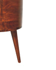 Funen Mango Wood Bedside Table in Chestnut