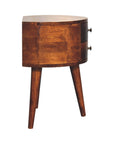 Funen Mango Wood Bedside Table in Chestnut