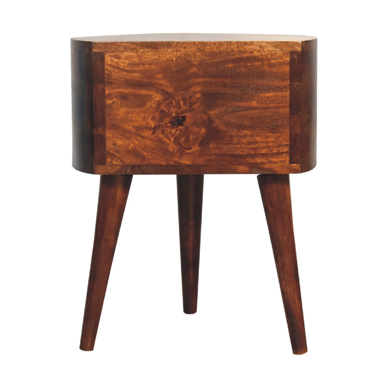 Funen Mango Wood Bedside Table in Chestnut