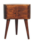 Funen Mango Wood Bedside Table in Chestnut