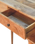 Burundi Mango Wood Console Table in Oak