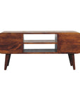 Stockholm Chestnut Rounded Four Drawer TV Unit