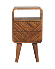 Kerela Small Curved Mango Wood Bedside Table