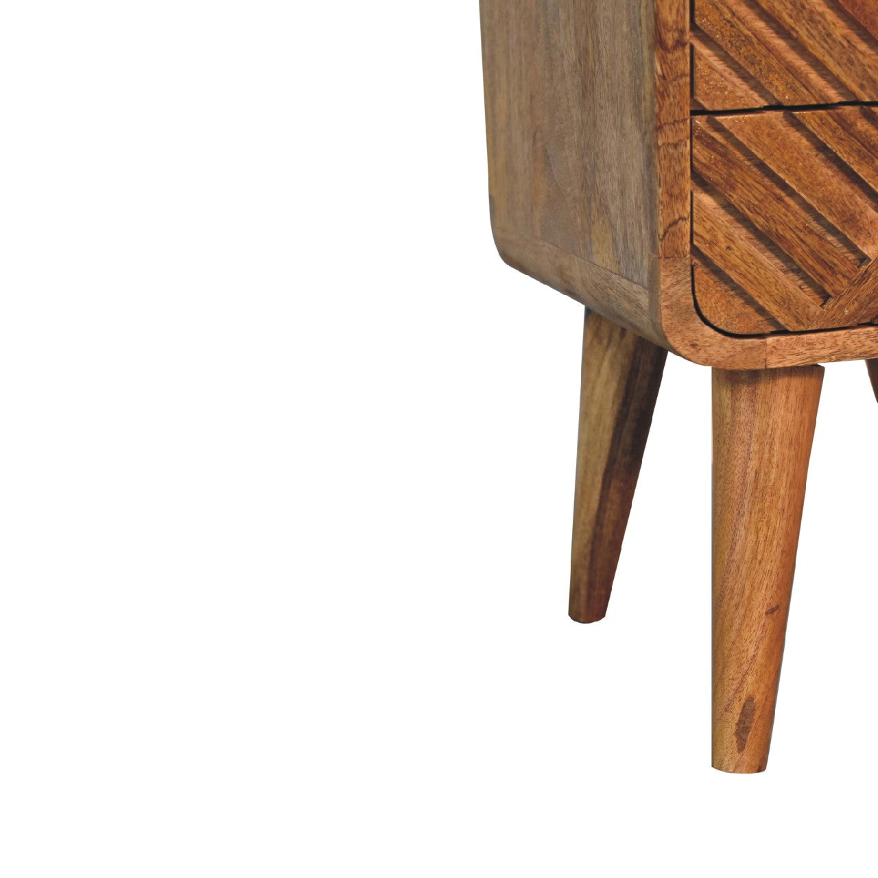 Kerela Small Curved Mango Wood Bedside Table