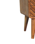 Kerela Small Curved Mango Wood Bedside Table