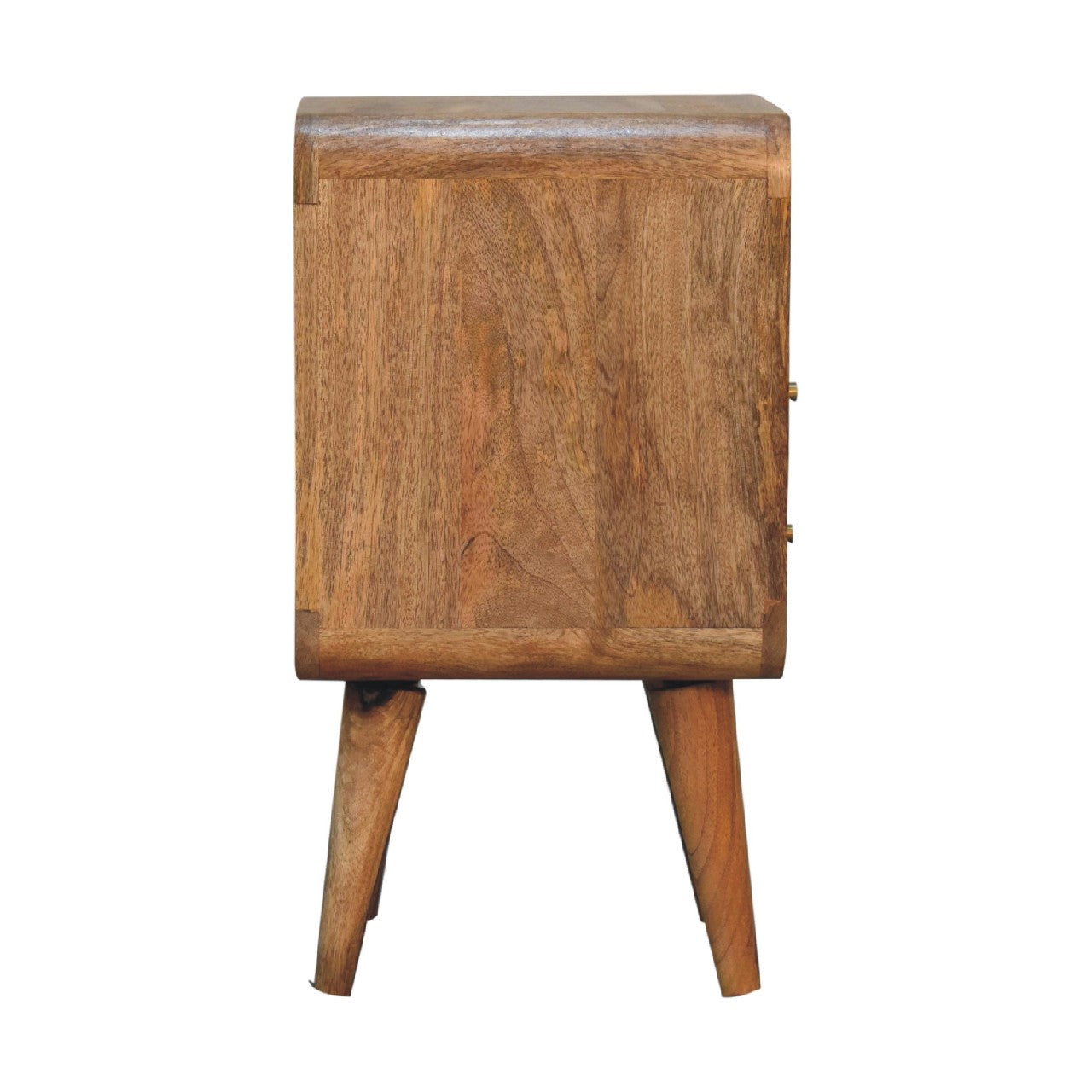 Kerela Small Curved Mango Wood Bedside Table