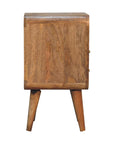 Kerela Small Curved Mango Wood Bedside Table