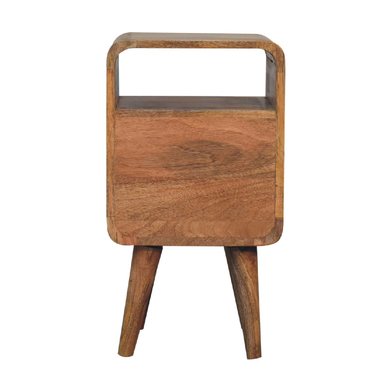 Kerela Small Curved Mango Wood Bedside Table