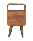 Kerela Small Curved Mango Wood Bedside Table