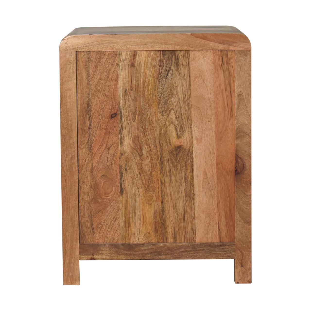 Three Drawer Bedside Table in Oak Finish