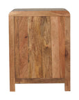 Three Drawer Bedside Table in Oak Finish