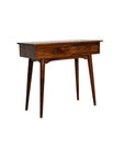 Chestnut Two Drawer Console Table