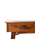 Chestnut Two Drawer Console Table