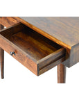 Chestnut Two Drawer Console Table