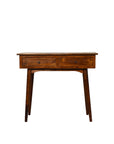 Chestnut Two Drawer Console Table