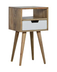 Small White Mango Wood Bedside Table